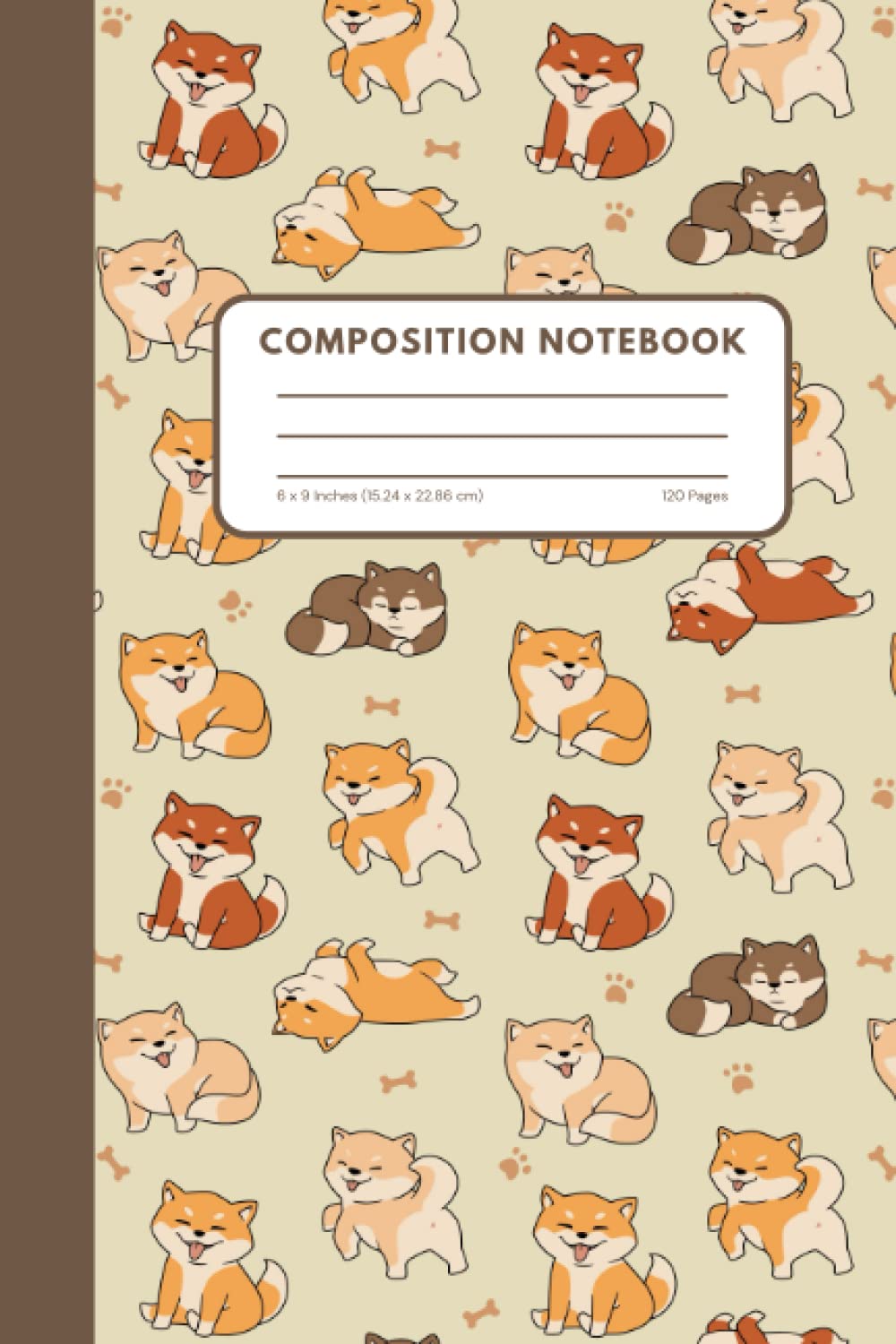 Shiba Inu Composition Notebook: 120 lined writing journal for students