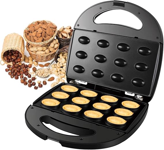 Electric Walnut Cake Maker Waffle Makers, Walnut Cookie Mold Maker, Automatic Mini Nut Machine Baking Tool For Kitchen
