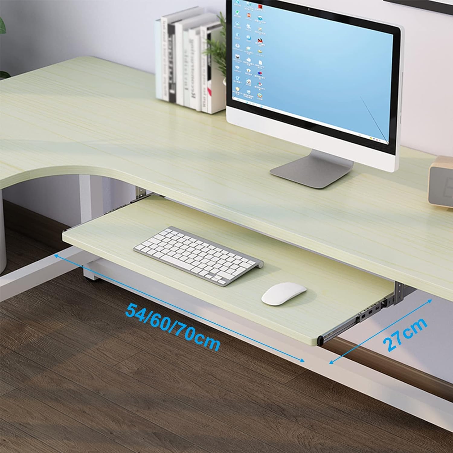 Desk Extender For Keyboard And Mouse Storage Shelf, Sliding Keyboard