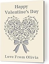 EDSG Personalised Valentines Card Valentines Gifts, Laser Paper Cut Valentines Cards for Him Her, Valentine's Day Gifts for Women Men Wife Husband Girlfriend Boyfriend, with Envelope (Grey)