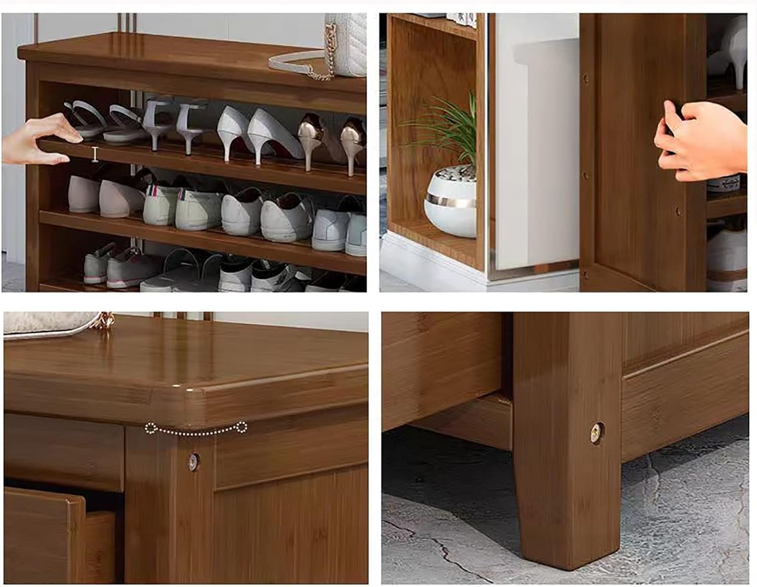 Shoe Cabinet Shoe Rack Shoe Cabinets Shoe Changing Stool Shoe Cabinet for Entry Door Sitting Stool, Sittable Shoe Bench (Size : 98.5cm*49.5cm*29.5cm)