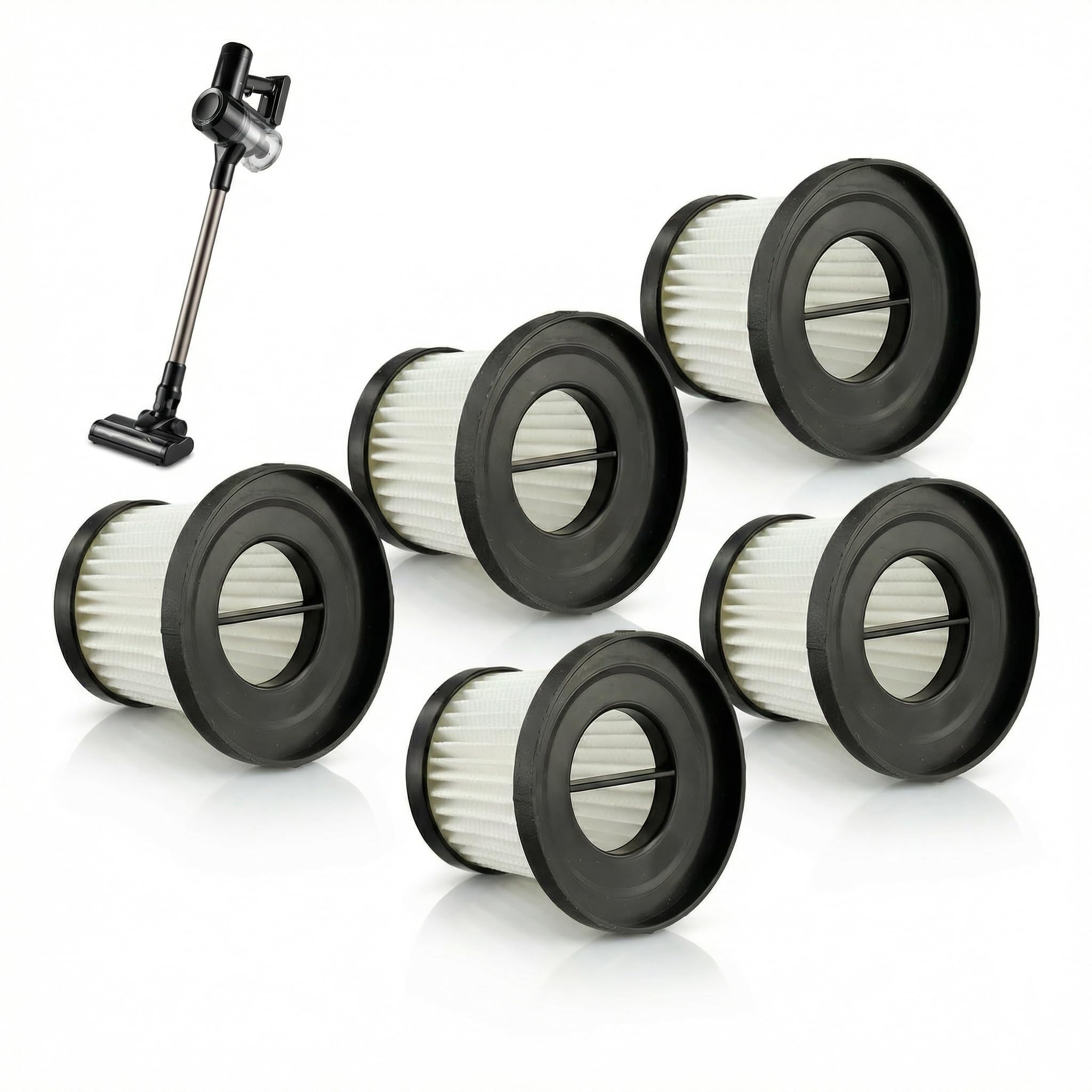 5 HEPA filters for cordless handheld vacuum cleaner for YTWO 10 kPa 150 W, cleanable and reusable, effectively traps dust