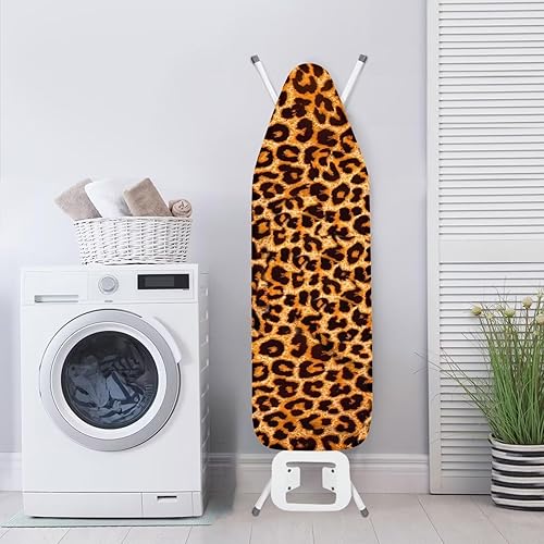 Miniatura 4 de Funda para tabla de planchar de leopardo y almohadilla de tamaño estándar para tabla de planchar y almohadilla de ventilación extra ancha para mesa
