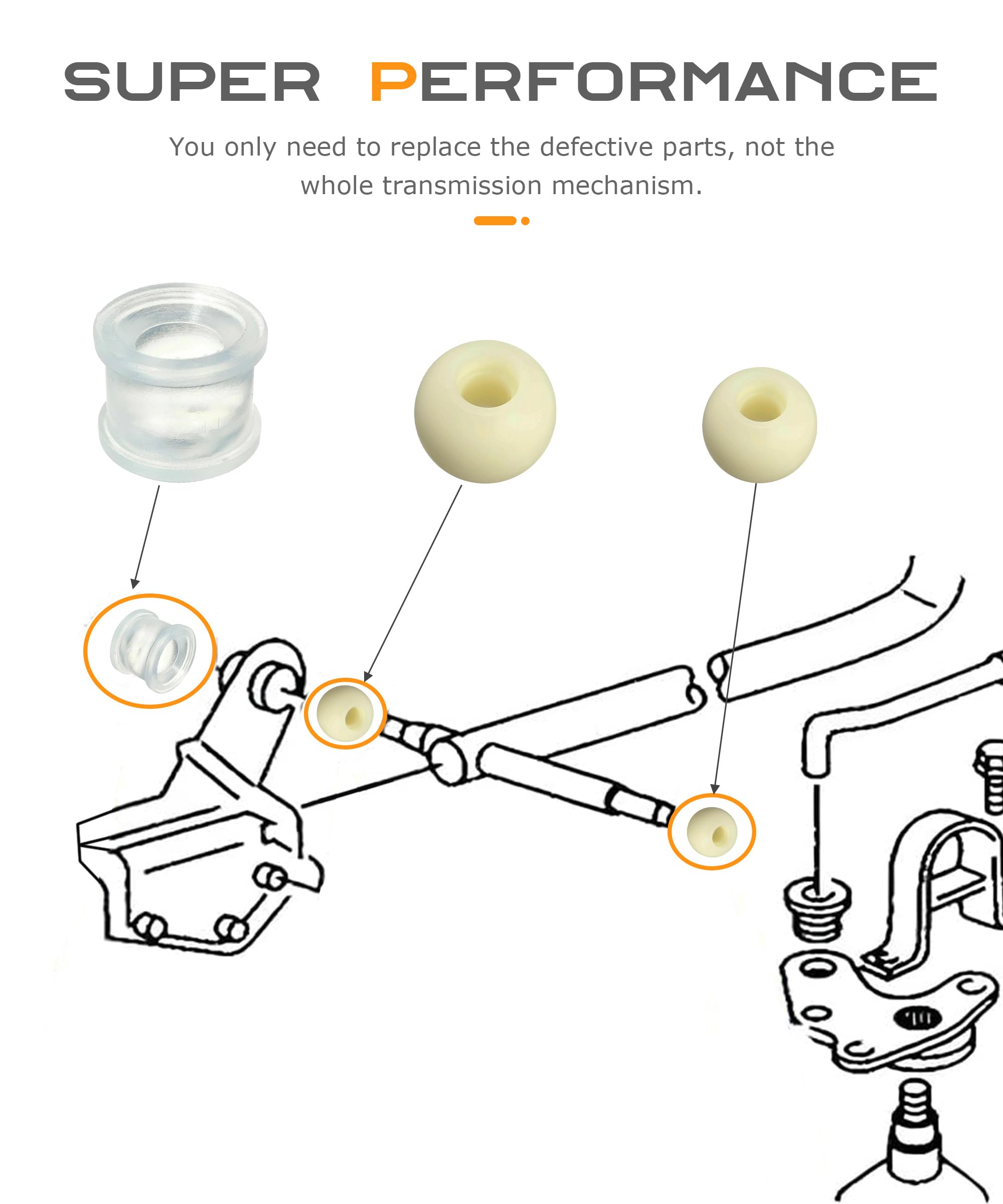 Flaconi Auto Kit di Collegamento Ingranaggi,Kit di Riparazione del Selettore del Collegamento del Cambio,Kit di Collegamento Ingranaggi,Kit di Riparazione del Collegamento del Cambio: 701711166