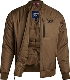 Mens Bomber Jacket - Insulated Zip Up Windbreaker Jackets for Men - Casual Golf Gym & Hiking Mens Lightweight Jackets