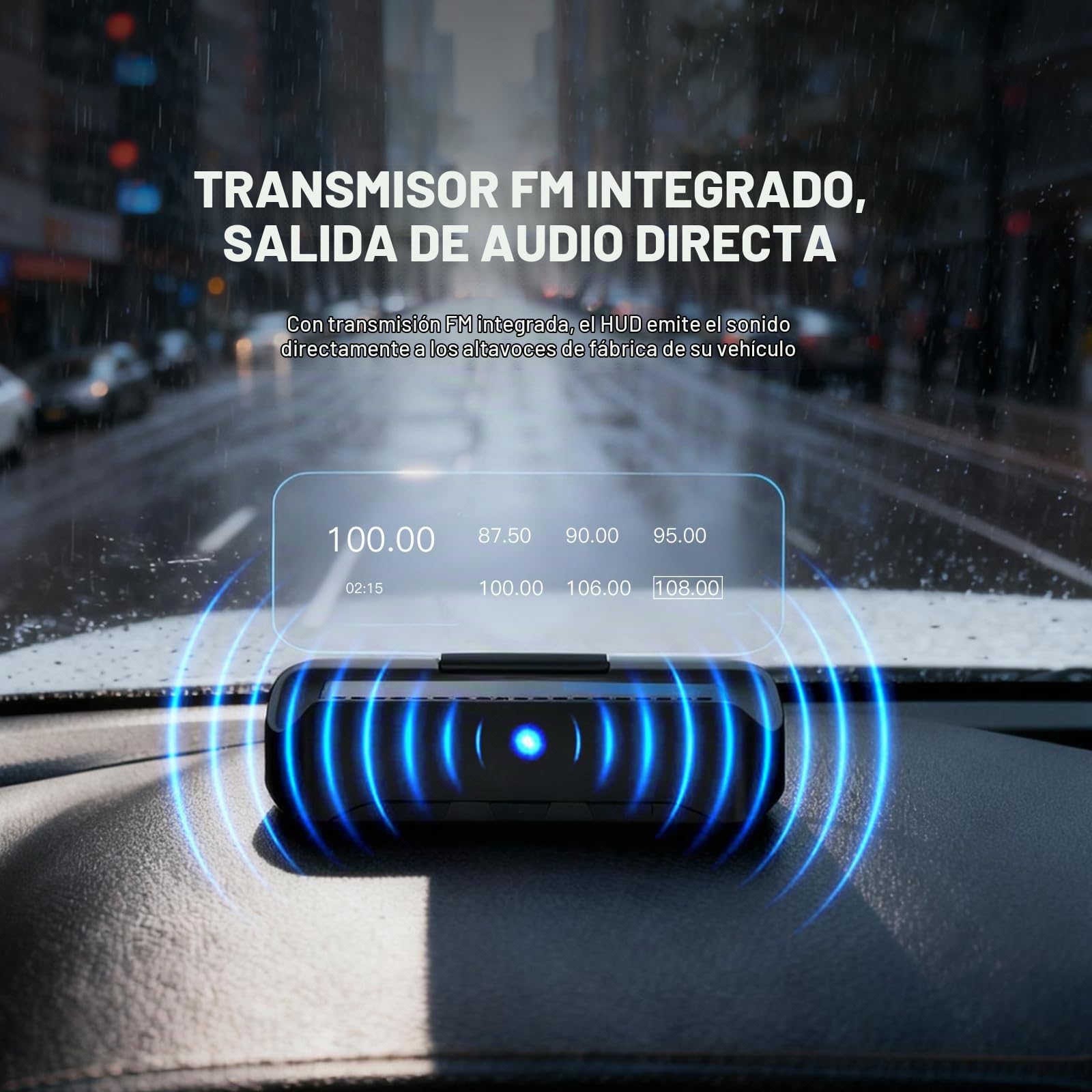 VIVIHUD V3-SE Carplay inalámbrico Android coche HUD Head-Up Display Cluster Pantalla HD reflector de imagen Bluetooth OBD2 GPS velocímetro Plug-and-Play Inteligente Brillo Automático