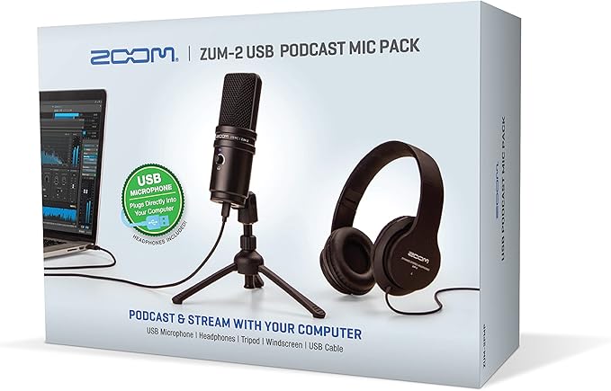 Fünf ideale Spiele für das Hören eines Podcasts 7 71urIFTQgES. AC SX679 Zoom ZUM-2 Podcast Mic Pack, Podcast USB Microphone, Headphones, Tripod, Windscreen, USB Cable, For Recording and streaming Podcasts, Music, Voice-Overs, and more,Black