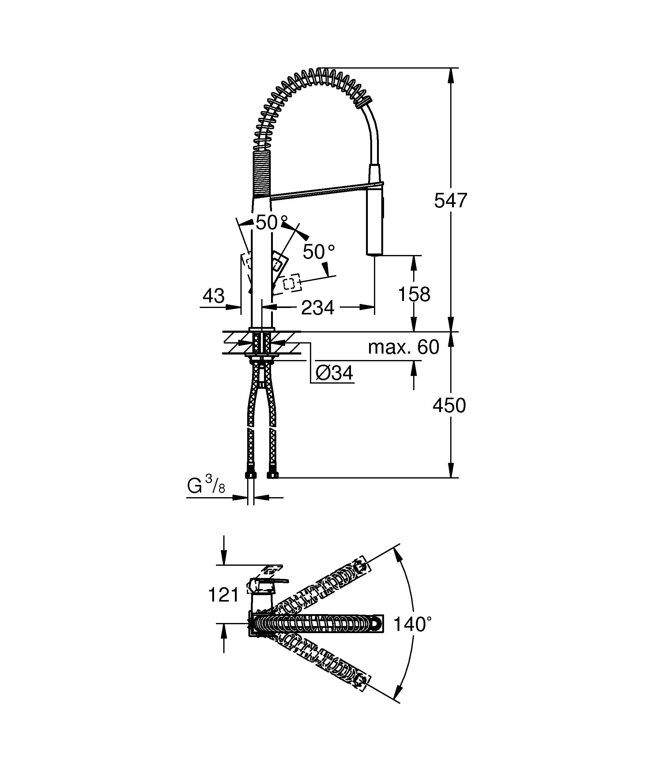 GROHE 31395DC0 Eurocube Mitigeur évier