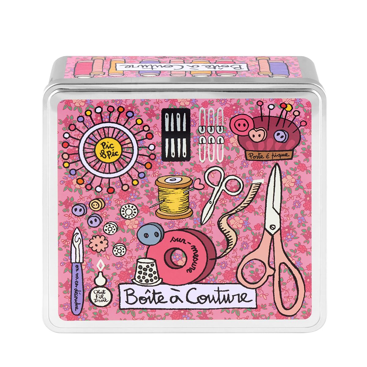Boite à couture panier Marguerites - MPM