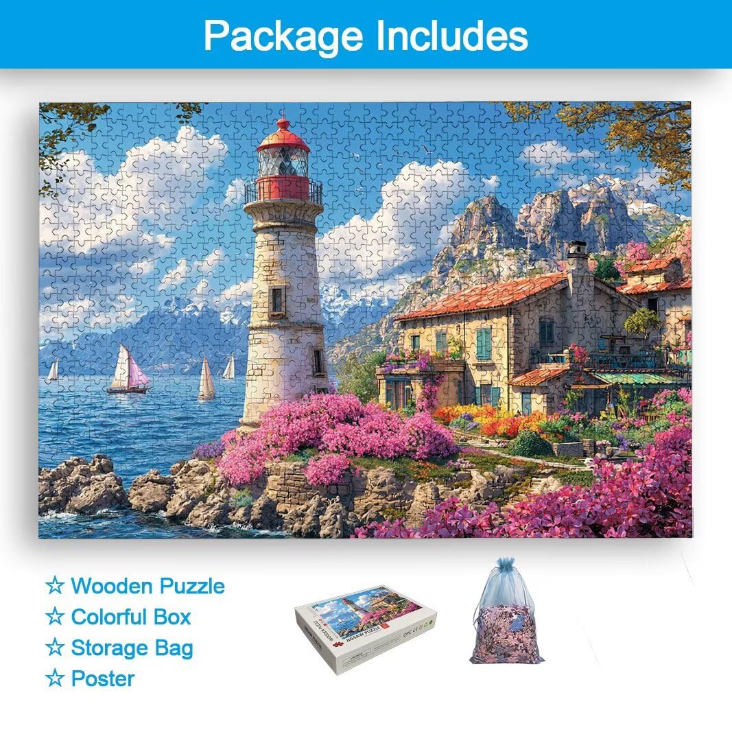 Puzzle Faro, Puzzle 1000 Pezzi per Adulti, Decor, Regalo Donna/Uomo -2459