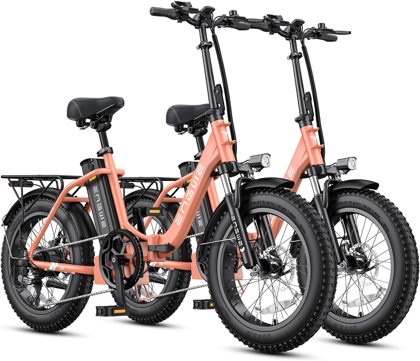 ENGWE 1125W Electric Bike for Adults, L20 2.0 20”×3.0″ Fat Tire Electric Bicycle 52V 13Ah Removable Battery Max Range 68Miles & 28MPH for Urban Commuters, Dual Suspension