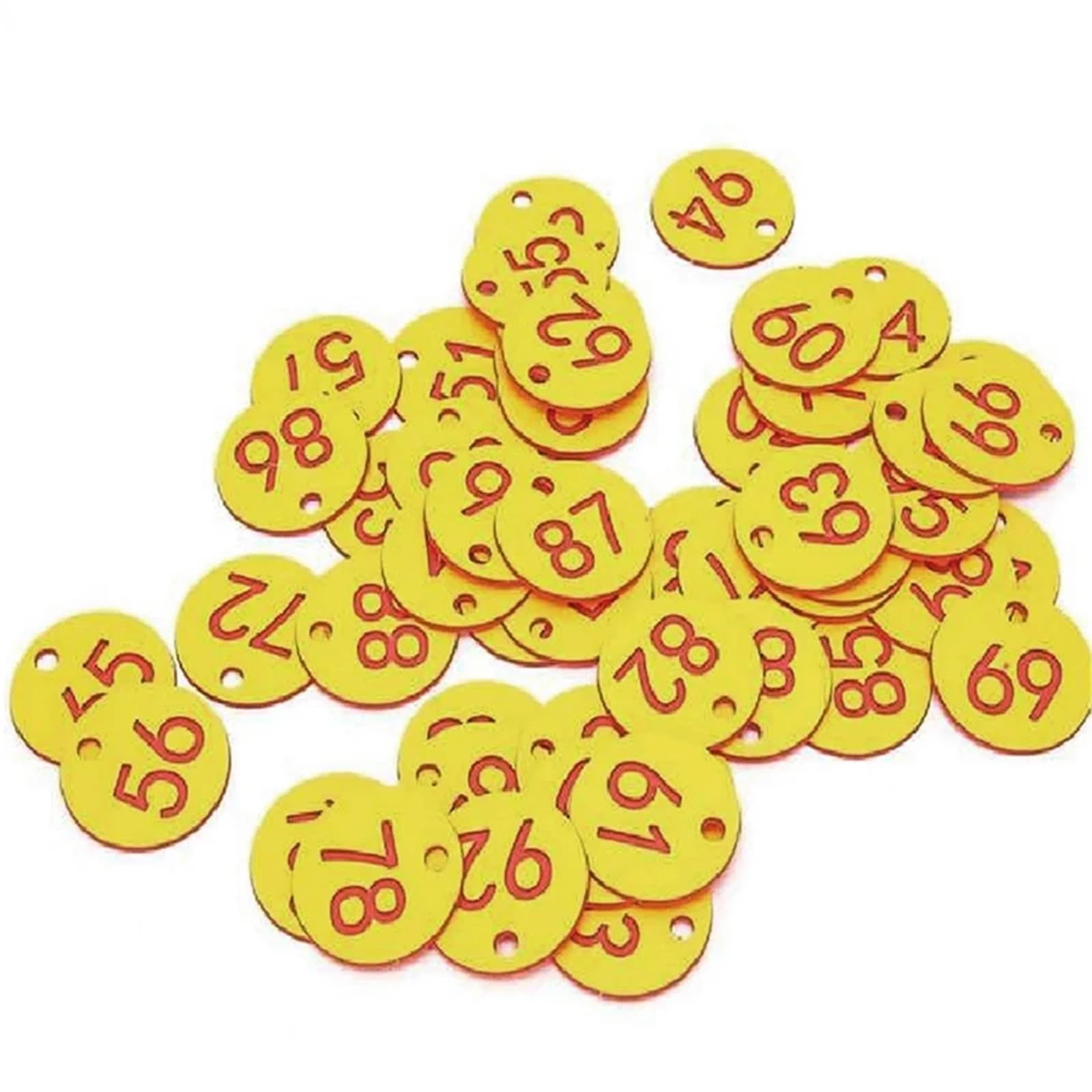 Plastikowe zawieszki z numerami Cyfrowy brelok do kluczy Wielokolorowy 100 szt. 1-100(Color 4)