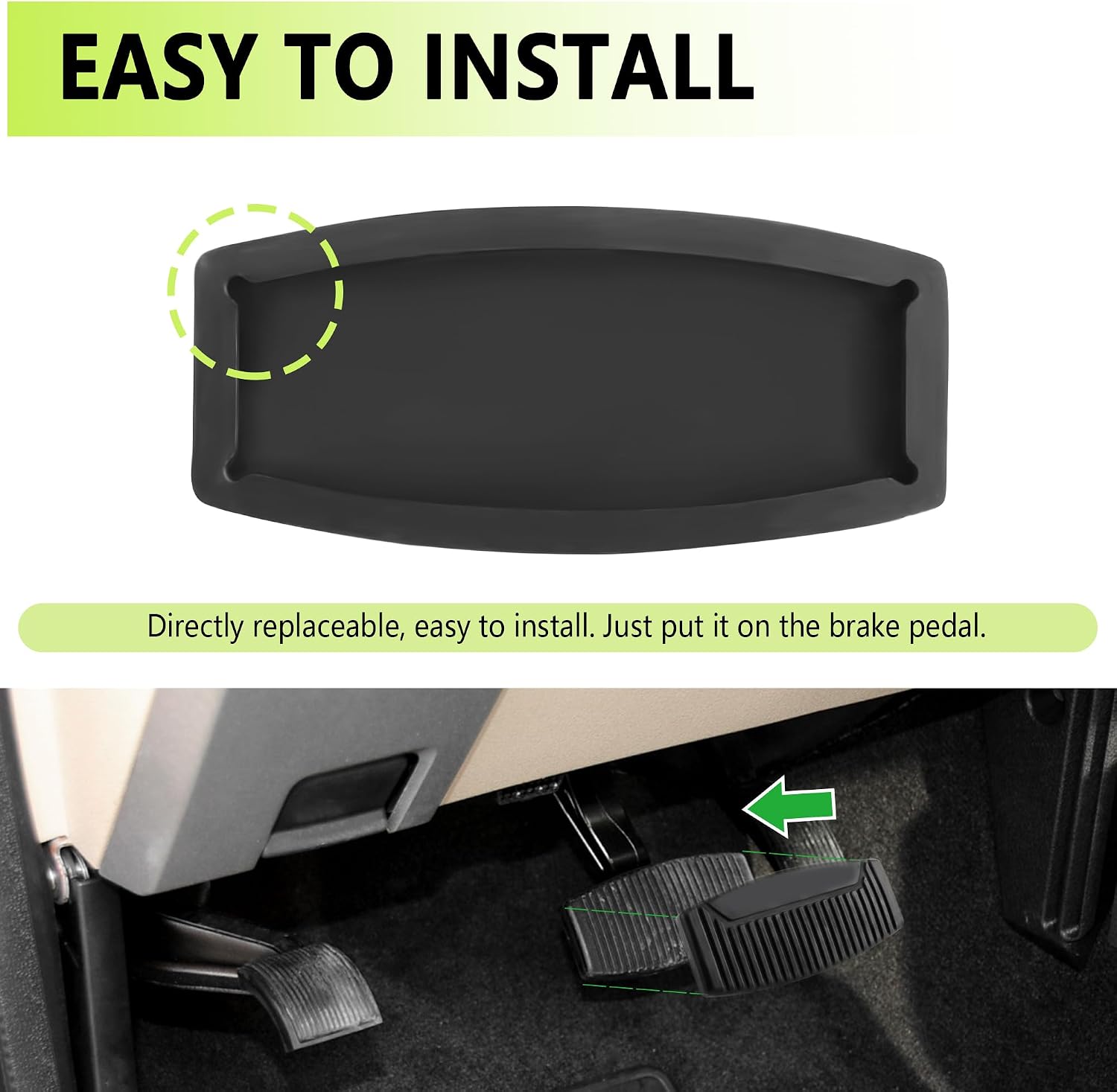 Car Brake Pedal Pad Fit OEM# DOR20753,Durable Brake Pedal Cover for Worn Brake Pedal Replacement Car Parts,Practical Car Accessories Pedal Covers Compatible with Ford F150 1975-2008