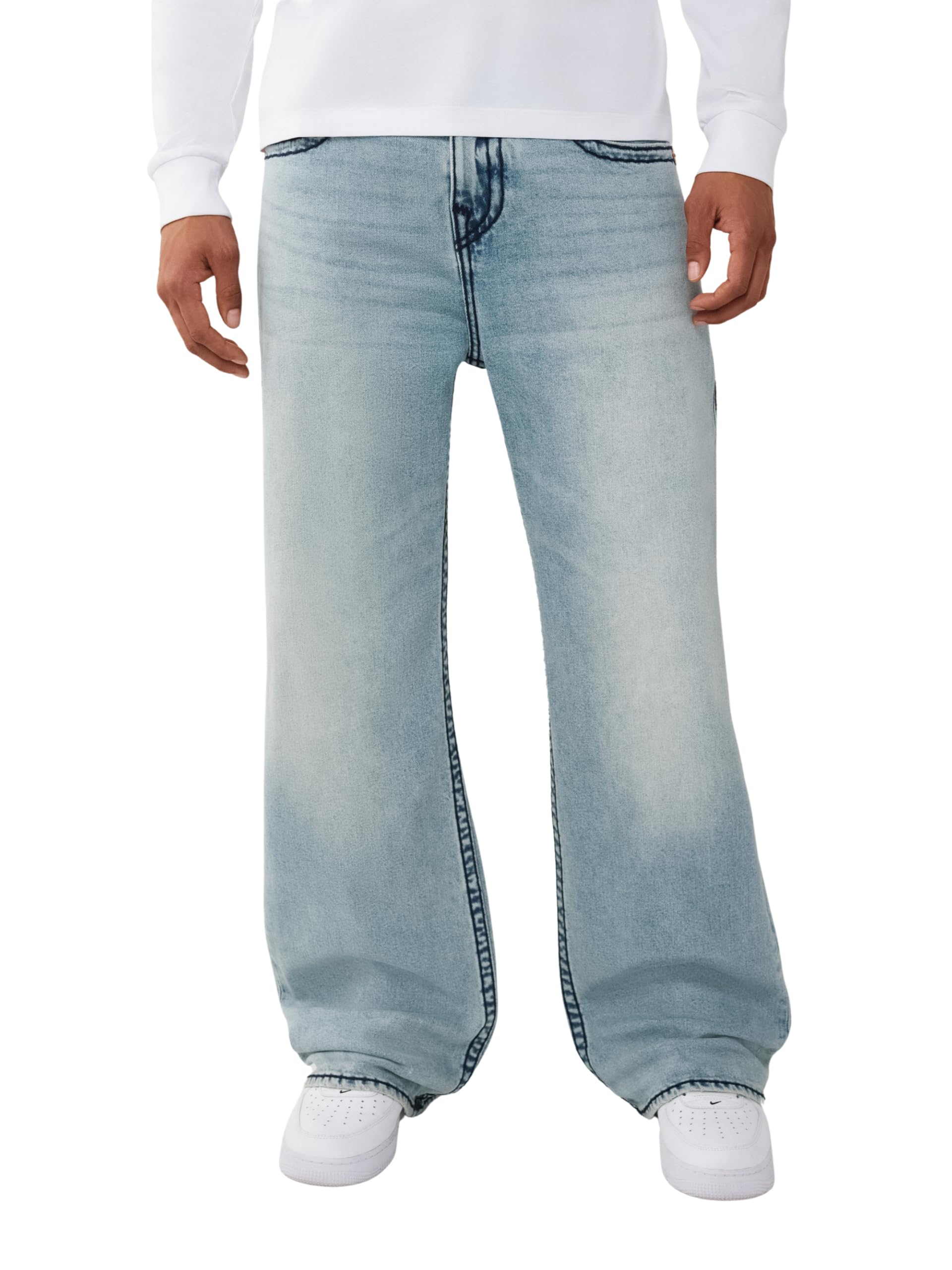 True Religion Jeans masculino Vinny Super T relaxado 86 cm