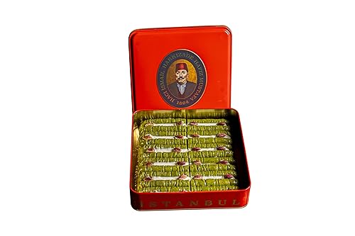 Miniatura 155 de Hafiz Mustafa 1864 Istanbul Baklava - Caja de pastelería - Bocadillos de postre de Baklava horneados hechos de hojas de masa filo fresca, pistacho