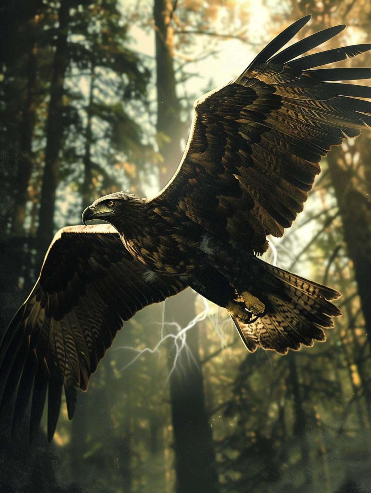 AYAOYANGGO 11CT Cross Stitch Set Patterns Mountain Eagle Animal Pre Printed Cross Stitch Kits for Adults,DIY Wall Art Decor for Beginners 80x100cm
