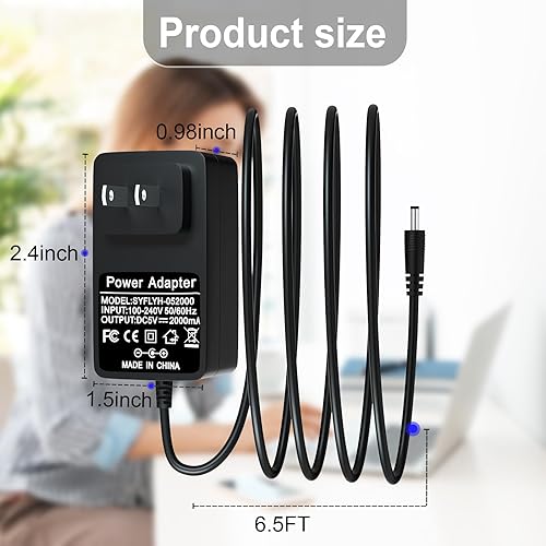 Miniatura 7 de Cable adaptador de corriente de 5 V para teléfonos Yealink SIP compatible con cargador de fuente de alimentación T54W, T29G, T46S, T46U, T48S, T48U,
