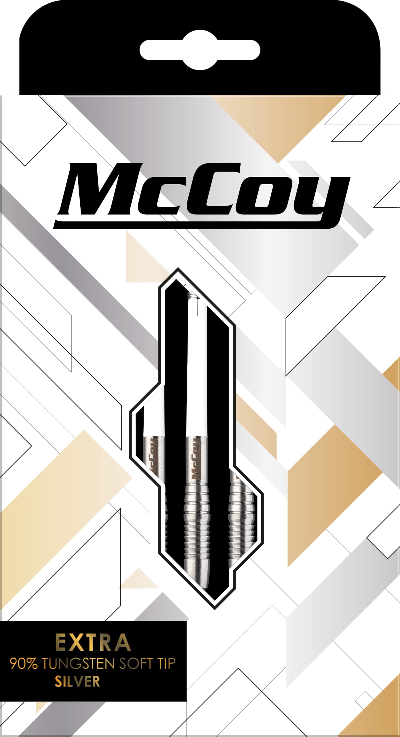McCoy Darts D6097 Xtra | Premium 90% Wolfram Soft Tip Darts Set | Silber