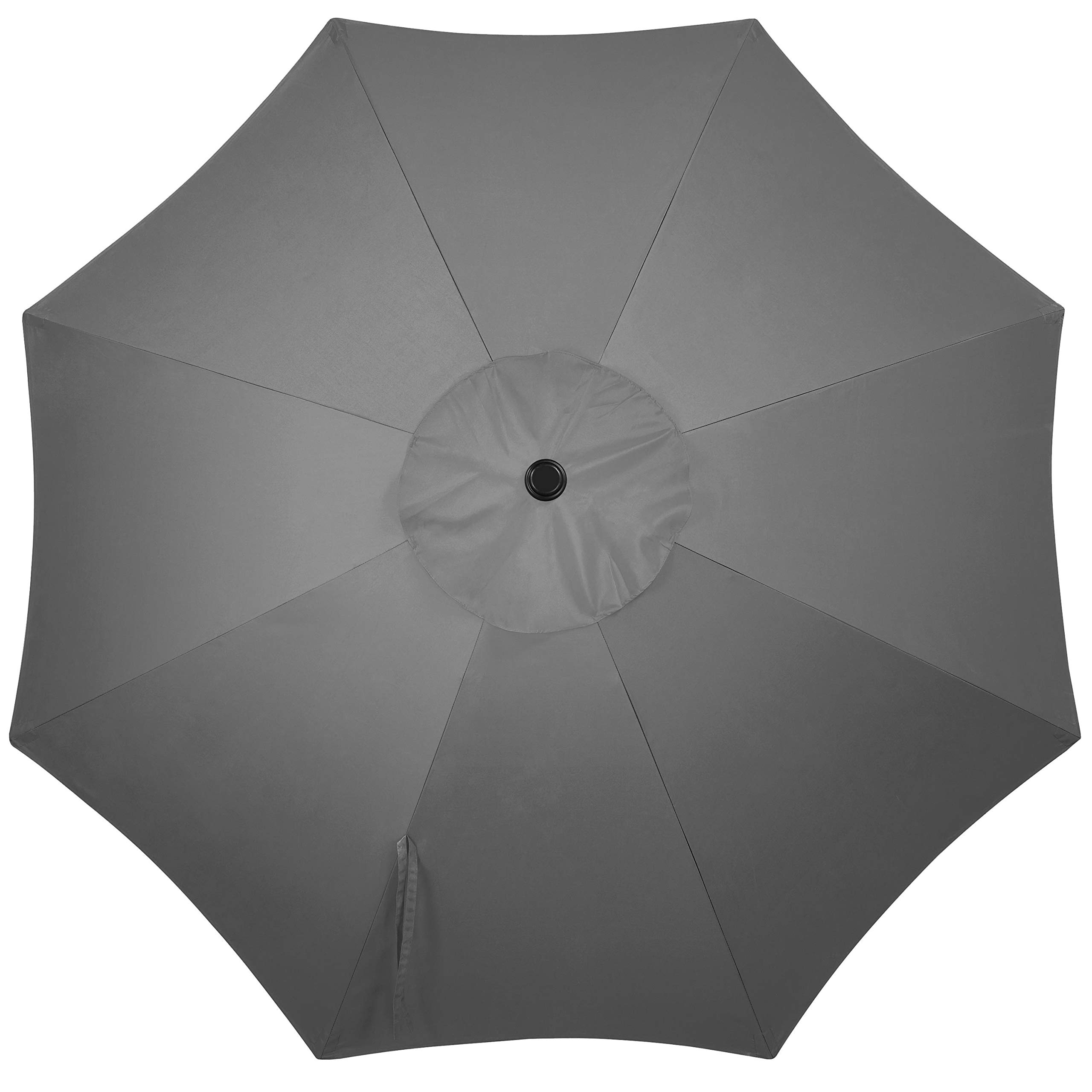 Yaheetech Parasol przeciwsłoneczny, 270 cm, na taras, ogrodowy, składany, z korbą, ochrona przed słońcem, UPF 50+, szary