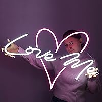 Vista 7 de Letreros de neón personalizados con luces LED de neón para dormitorio, boda, fiesta de cumpleaños, decoración del hogar, letrero de neón