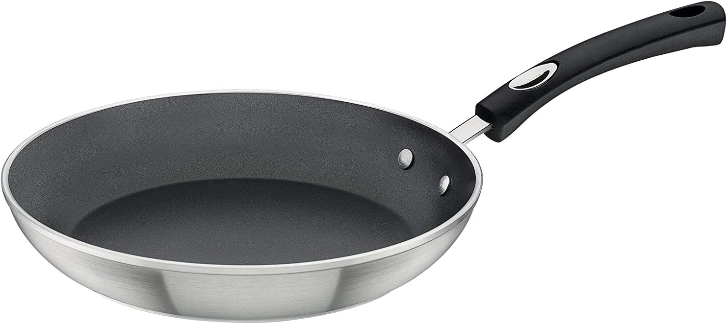 Non-Stick Frying Pan with Silicone Handle for Induction, Electric, Gas and Ceramic Glass Hobs, Cookware, Kitchen, 24 cm, 1.6 Litre, 20888024, Dark Grey