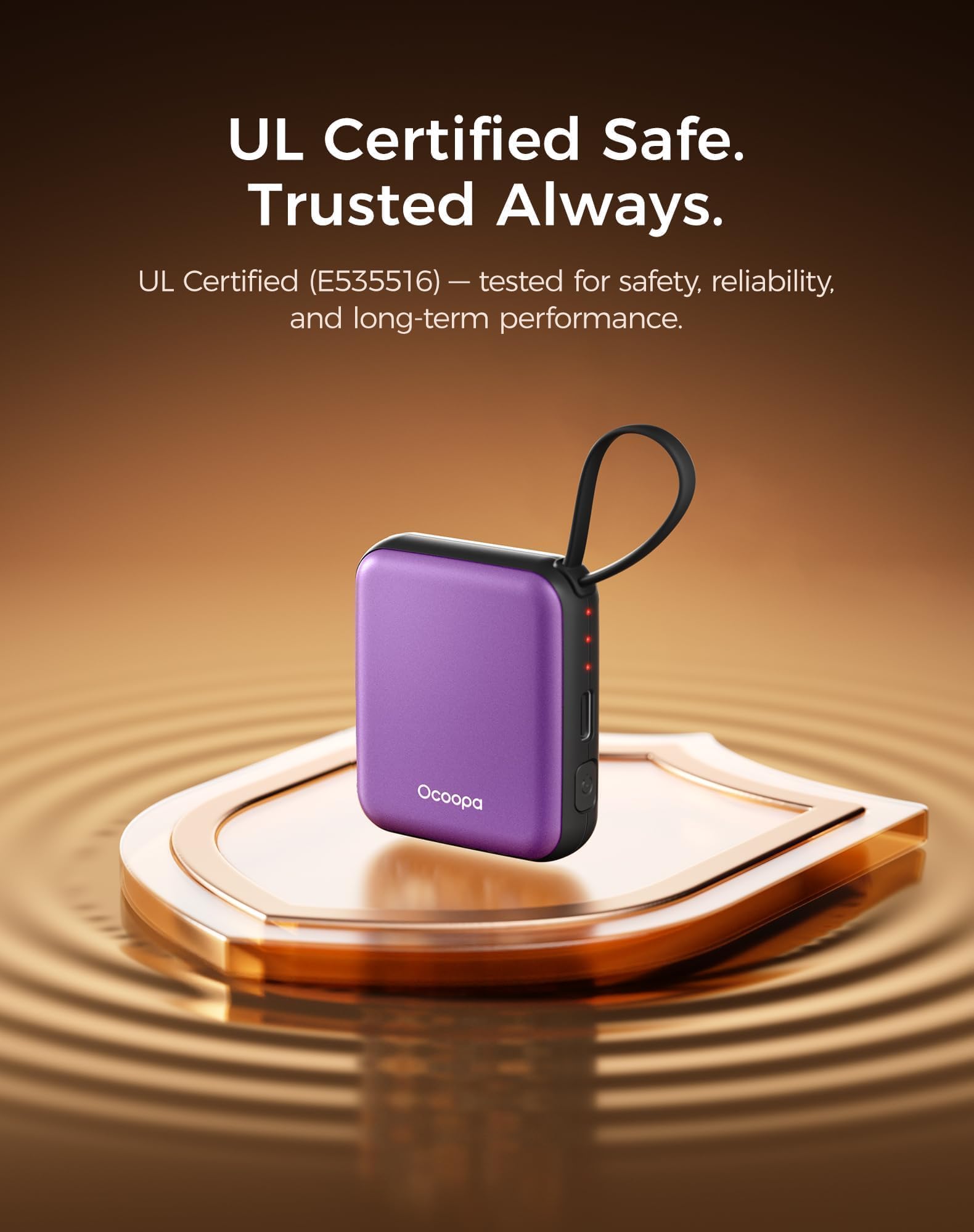 OCOOPA Scaldamani Elettrico 2 Pezzi, Portatile Scalda Mani USB Ricaricabile 4000mAh, 3 Livelli fino a 52°C, Utile Regalo di Natale, Ideale per Sci Invernale, Viaggi e Attività all’Aria Aperta,UT5 Nano