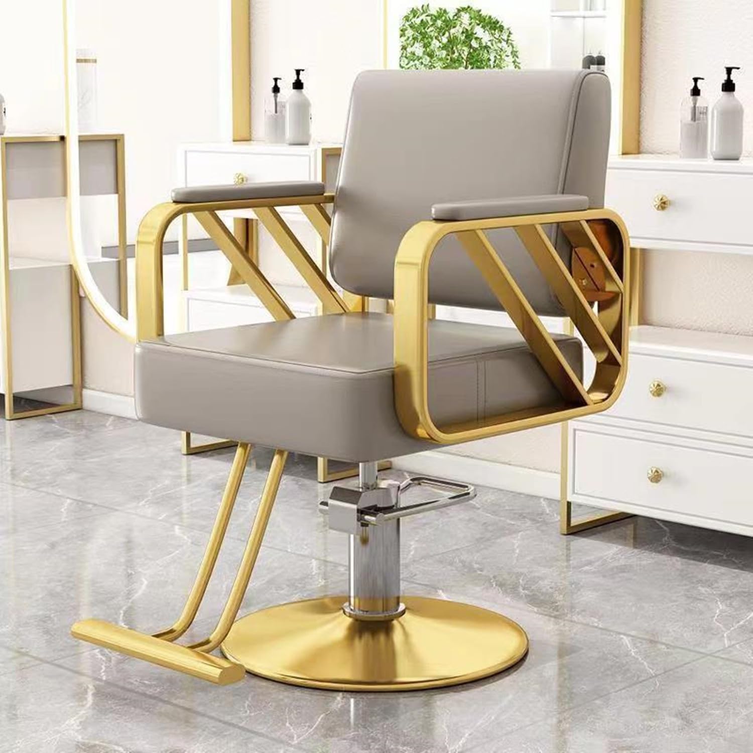 OZBMA Hydraulic Barber Chair with 360° Swivel for Salon, Spa, and Tattoo Professionals (O One Size)