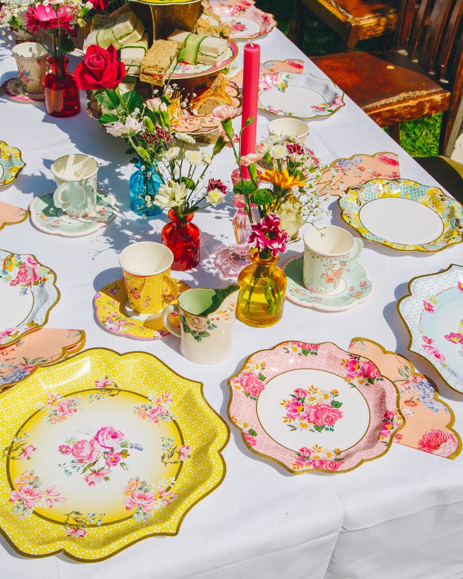 Talking Tables Boho Party-Set – Inkl. Bunte Blumenteller, Servietten, Wimpelkette & Tischdecke Für 12 Gäste (Encanto, Sommerparty, Geburtstag)