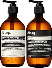 Aesop Geranium Leaf Body Cleanser & Shampoo Set | Refreshing Botanical Body Wash and Daily Shampoo for All Hair Types | 16.9 oz (Set of 2)
