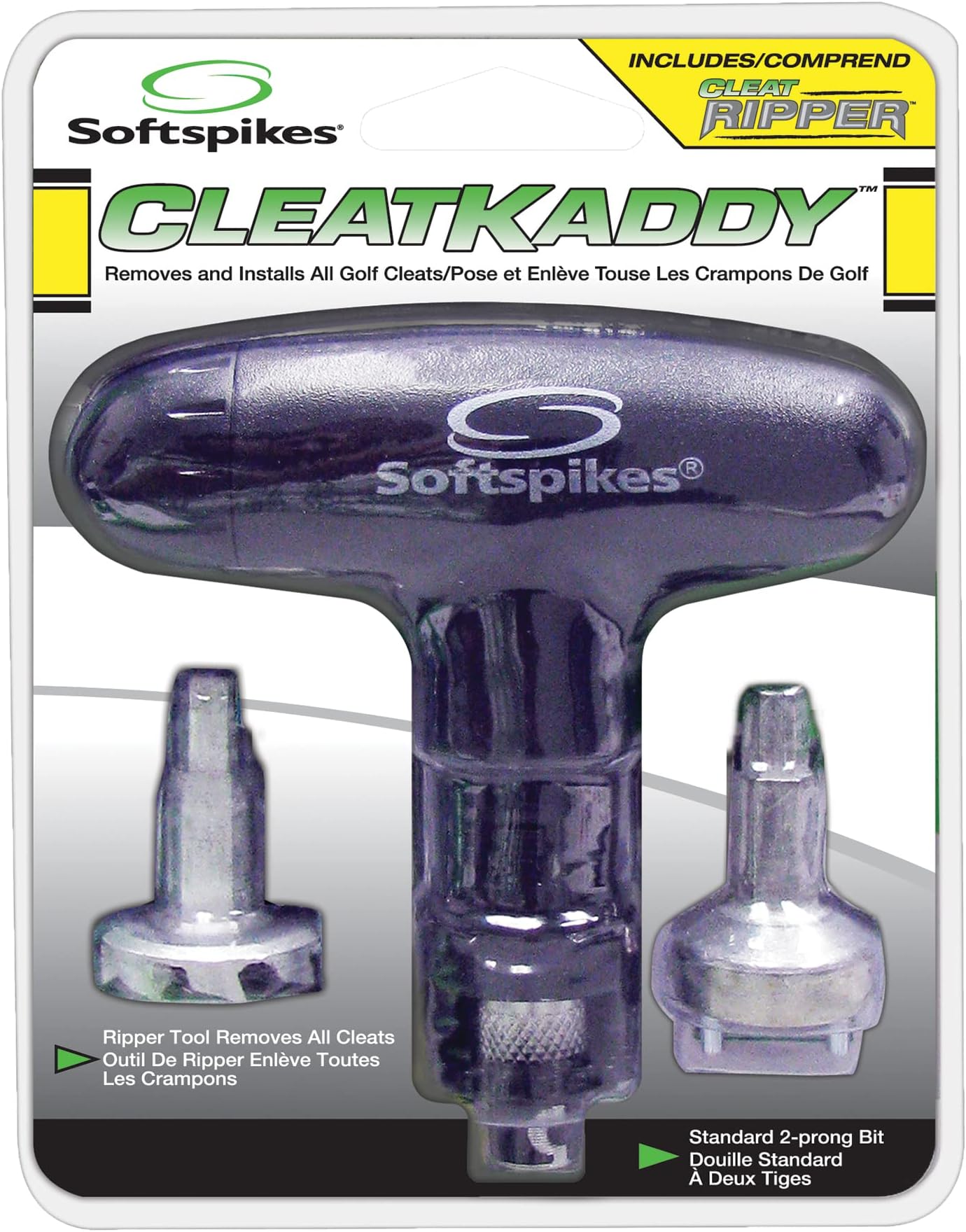 Golf Cleat Kaddy - Attachments to Both Remove & Install Golf Spikes Quickly - Compatible with Any Insert System