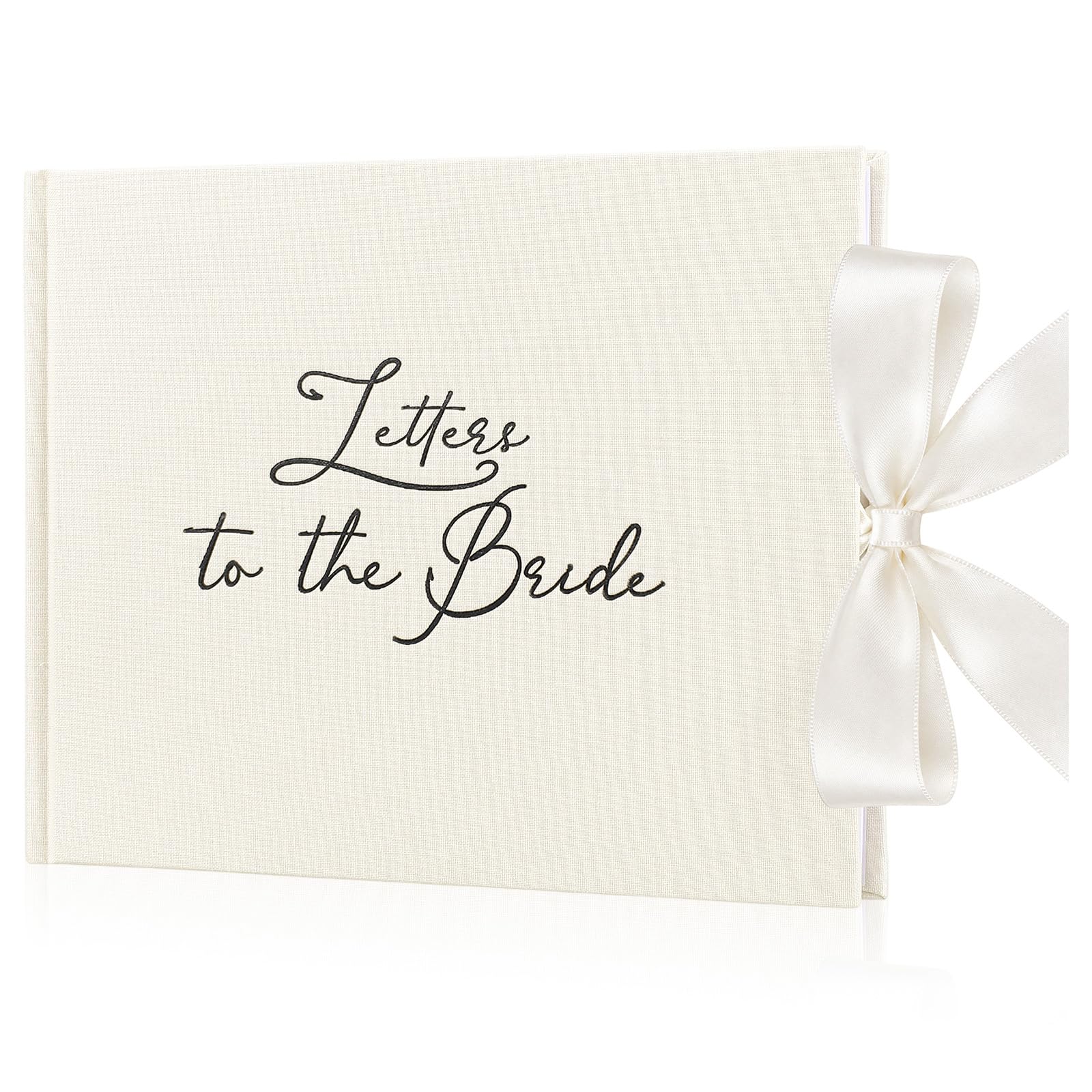 Humyoun 8.5 x 7 Inch Wedding Guest Book Letters to the Bride Scrapbook Wedding Memory Book Bridal DIY Blank Paper Scrapbook Photo Album Guest Sign (Cream,Simple)