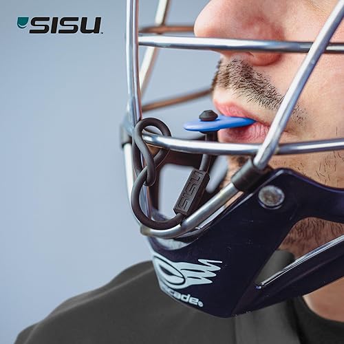 Miniatura 10 de SISU Tether - Protector bucal juvenil, negro carbón, 0.079 in de grosor, para atletas de menos de 5 pies de alto, preformado para un ajuste moldeado