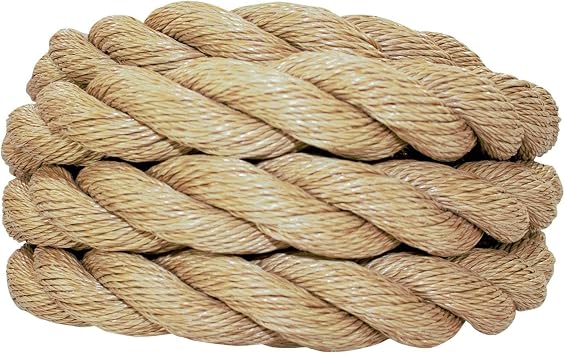 SGT KNOTS Twisted ProManila Rope - UnManila، حبل خارجي ملتوي 3 ستراند، حبل صناعي خفيف الوزن لمشاريع DIY، بحري، تجاري 1.5 &times; 25 قدم