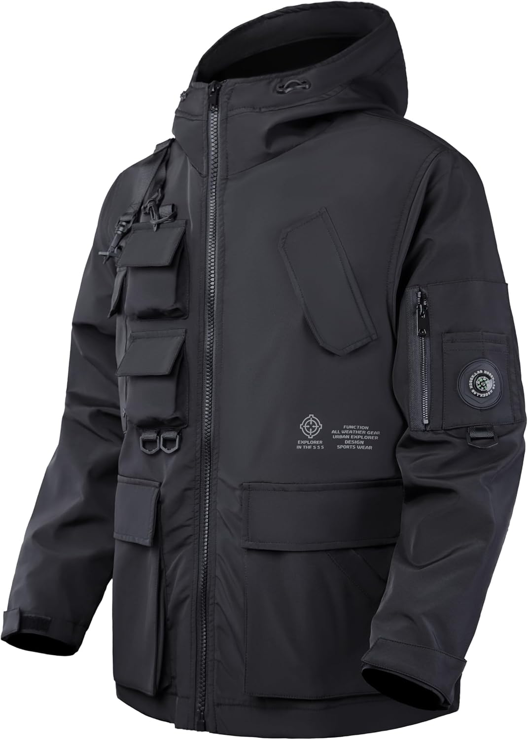 Niepce Inc Japanese Streetwear Zip Up Windbreaker Jackets for Men - Image 5