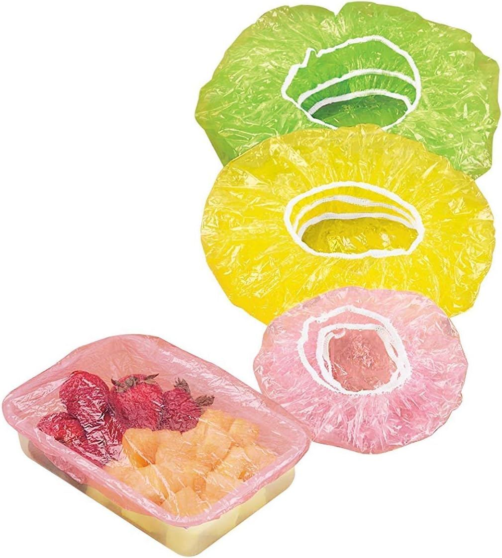 Elastic Food Covers, Plastic Kitchen Storage Lids for Meal Prep - Set of 24