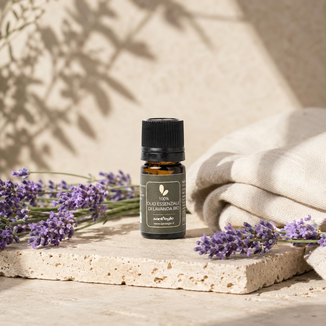 Sant'Egle Aceite esencial de lavanda ecológico, 100% puro, 3 x 5 ml, paquete ahorro (lote de 3)