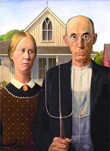 Vista 2 de EuroGraphics American Gothic by Grant Wood - Rompecabezas de 1000 piezas