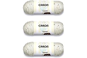 Caron® Simply Soft Off White Tweeds Speckled Yarn: Crocheting Companion for Colorful Creations