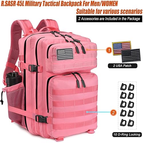 Miniatura 59 de Mochila táctica militar Molle mejorada mochila impermeable militar. Negro