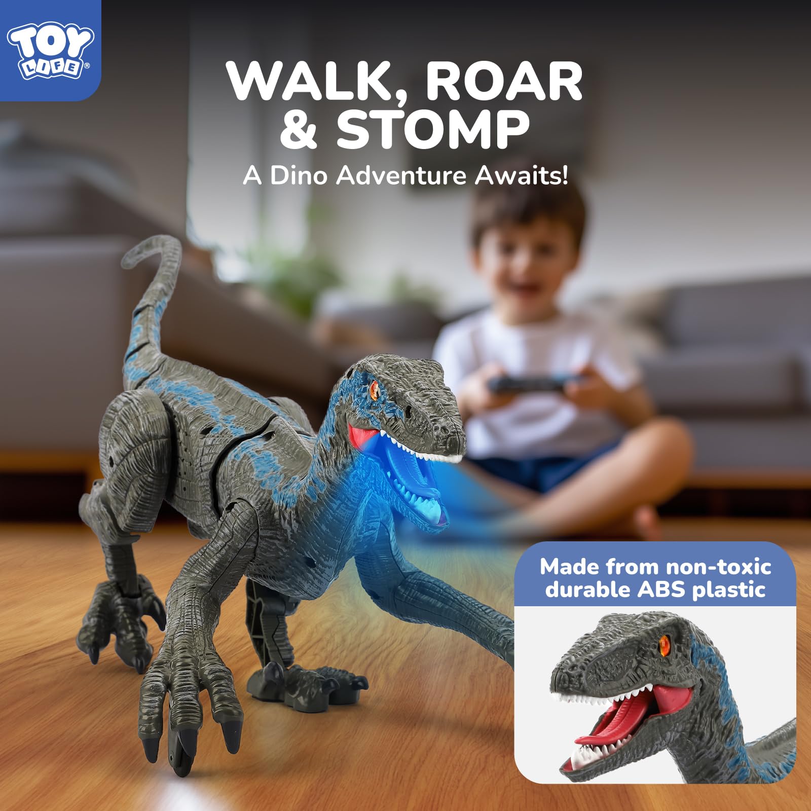 Remote Control Dinosaur Toys - RC Velociraptor -4