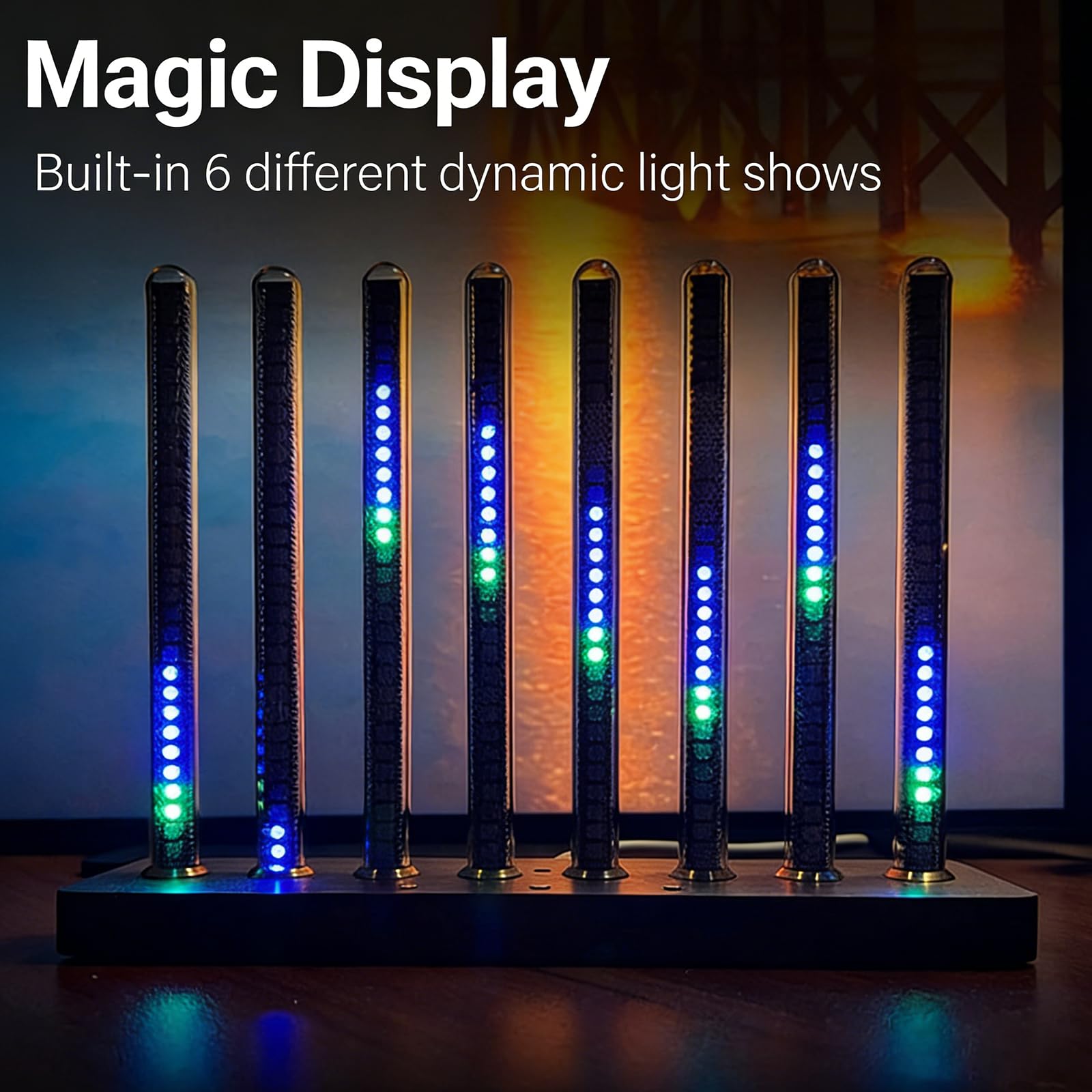 Display a LED con spettro musicale, luce dinamica con ingresso AUX da 3,5 mm, per studio e uso domestico, diversi modelli di luce per un'esperienza sonora visiva