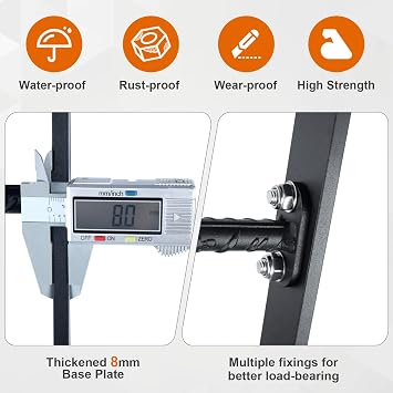 5-Rung Window Well Ladder Hooked, Heavy Duty Steel Fire Escape Ladder