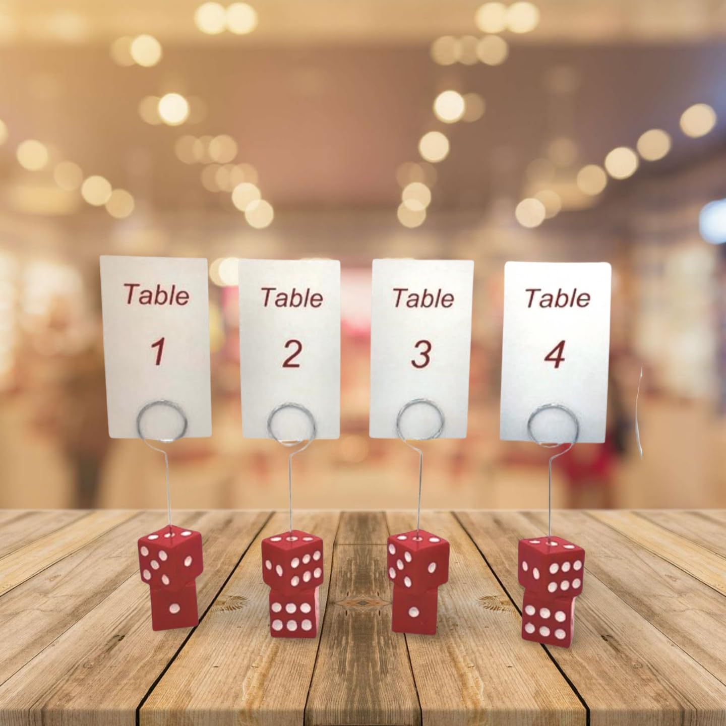 Roll Bunco Plates & Candy Pink Bunco Napkins Set - 16 Pieces of 8" Bunco Plates and 50 Pieces of 5" Candy Pink Bunco Beverage Napkins - Bunco Party Supplies W/Bunco Table Stands