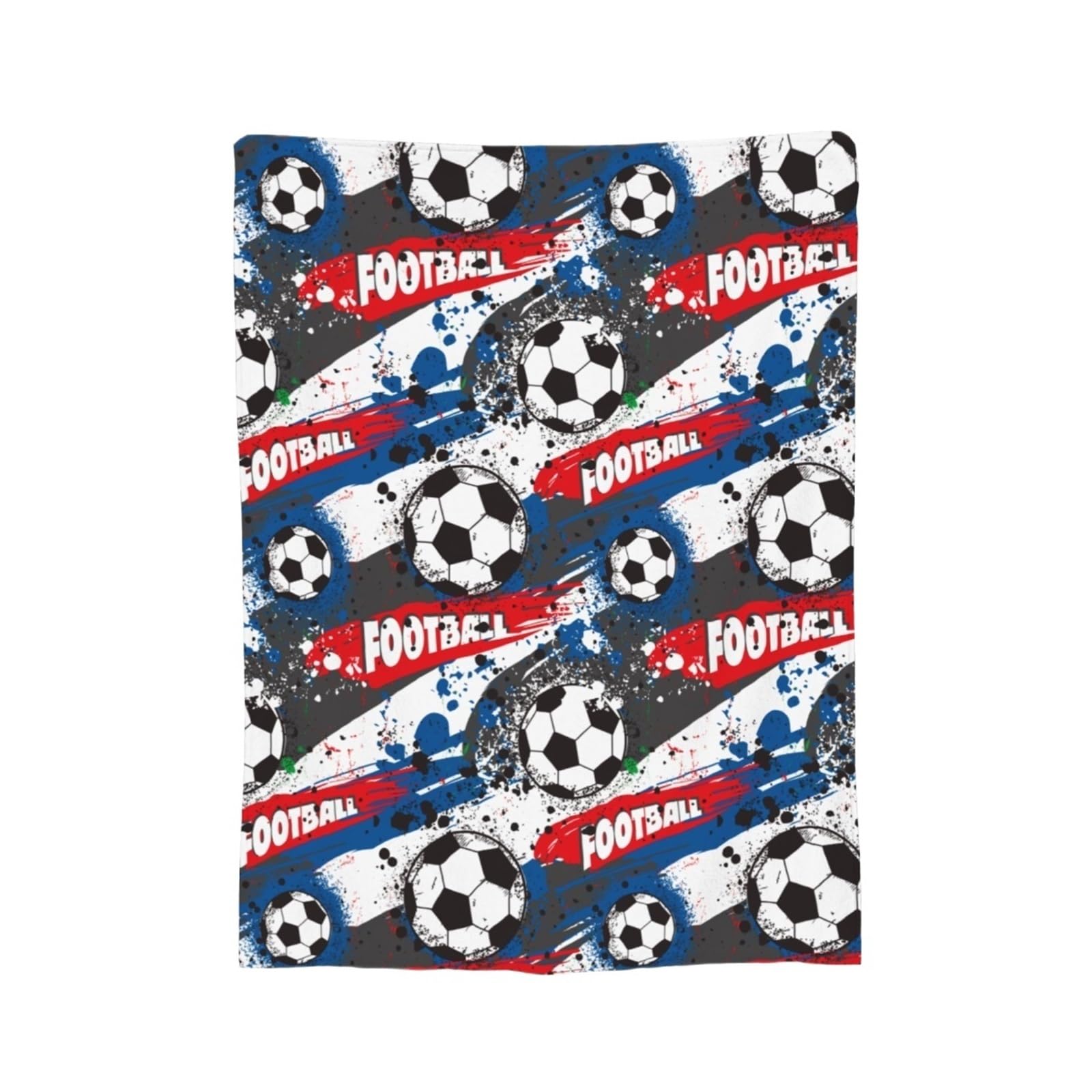 WSQHAO Soccer Ball Football Blanket Plush Print Multifunction Warm Throw For Bed Outdoor for Bed Couch(Color2)