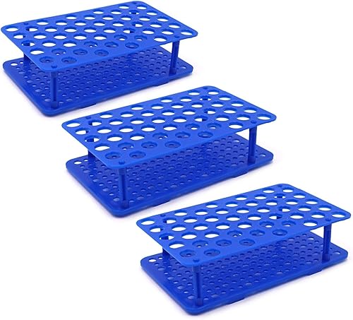 3 piezas de plástico tubo de ensayo soporte para tubos de centrĂfuga de 0.3fl oz0.5fl oz, 50 agujeros desmontable centrĂfuga tubo rack para 3 piezas de plástico tubo de ensayo soporte para tubos de centrĂfuga de 0.3fl oz0.5fl oz, 50 agujeros desmontable centrĂfuga tubo rack para