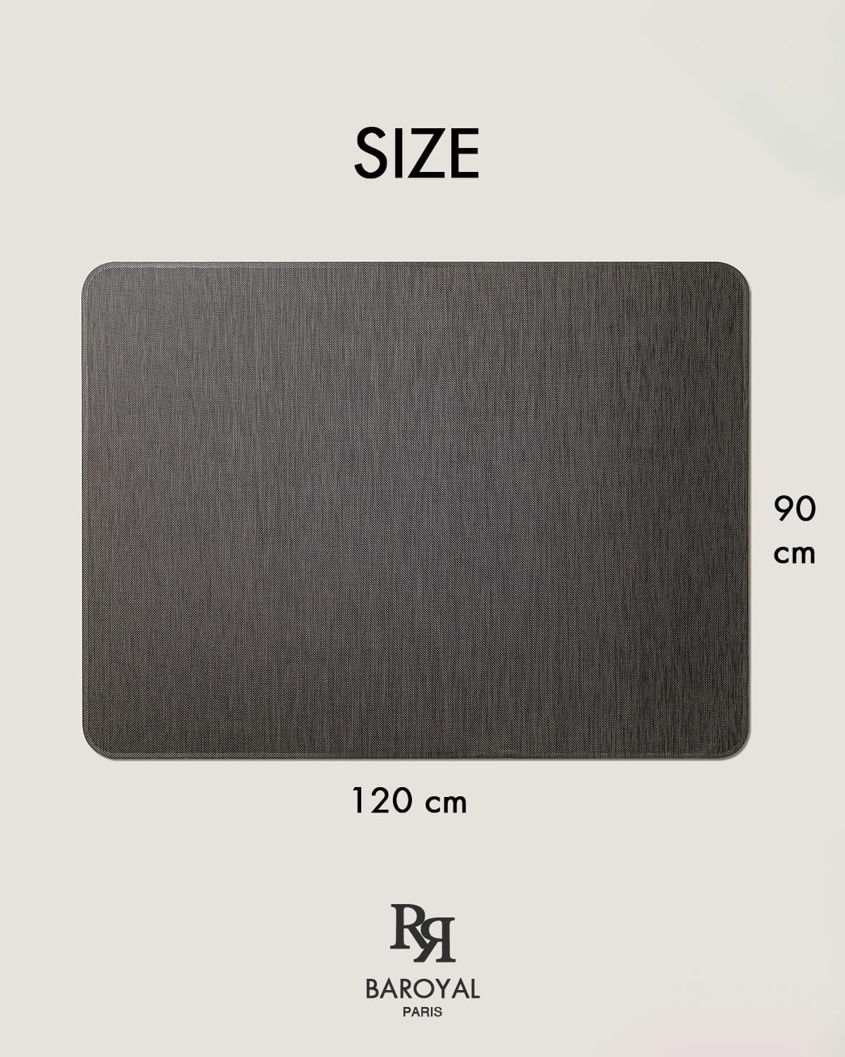 Baroyal Office Chair Mat for Hardwood Floor Under Desk Computer Rolling Chair Mat for Wood/Tile Floor Non-Slip Heavy Duty Desk Rug PVC Plastic Hard Floor Protector 36 x 48 (Espresso)