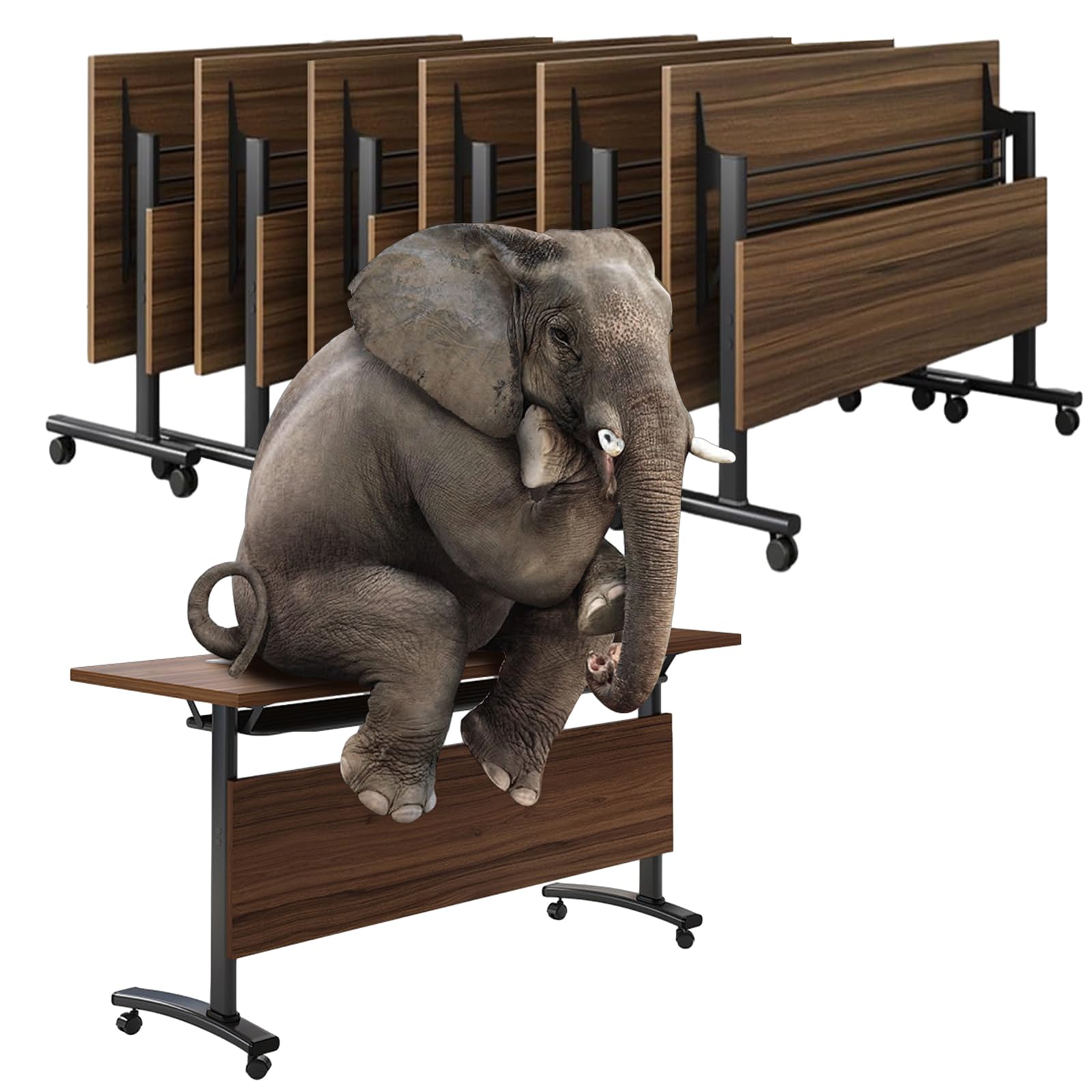 Conference Table Folding Conference Room Table Meeting Tables Flip Top Training Table Foldable Conference Tables with Wheels for