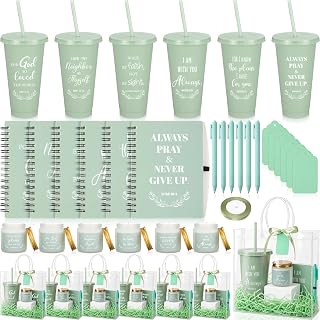 6 Sets Christian Gifts 24 oz Tumbler Candles Notebooks