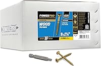 Vista 13 de Power Pro Tornillos de madera para exteriores de alta calidad, tornillos de cubierta multiusos #8 x 1-1/2 pulgadas para proyectos al aire libre