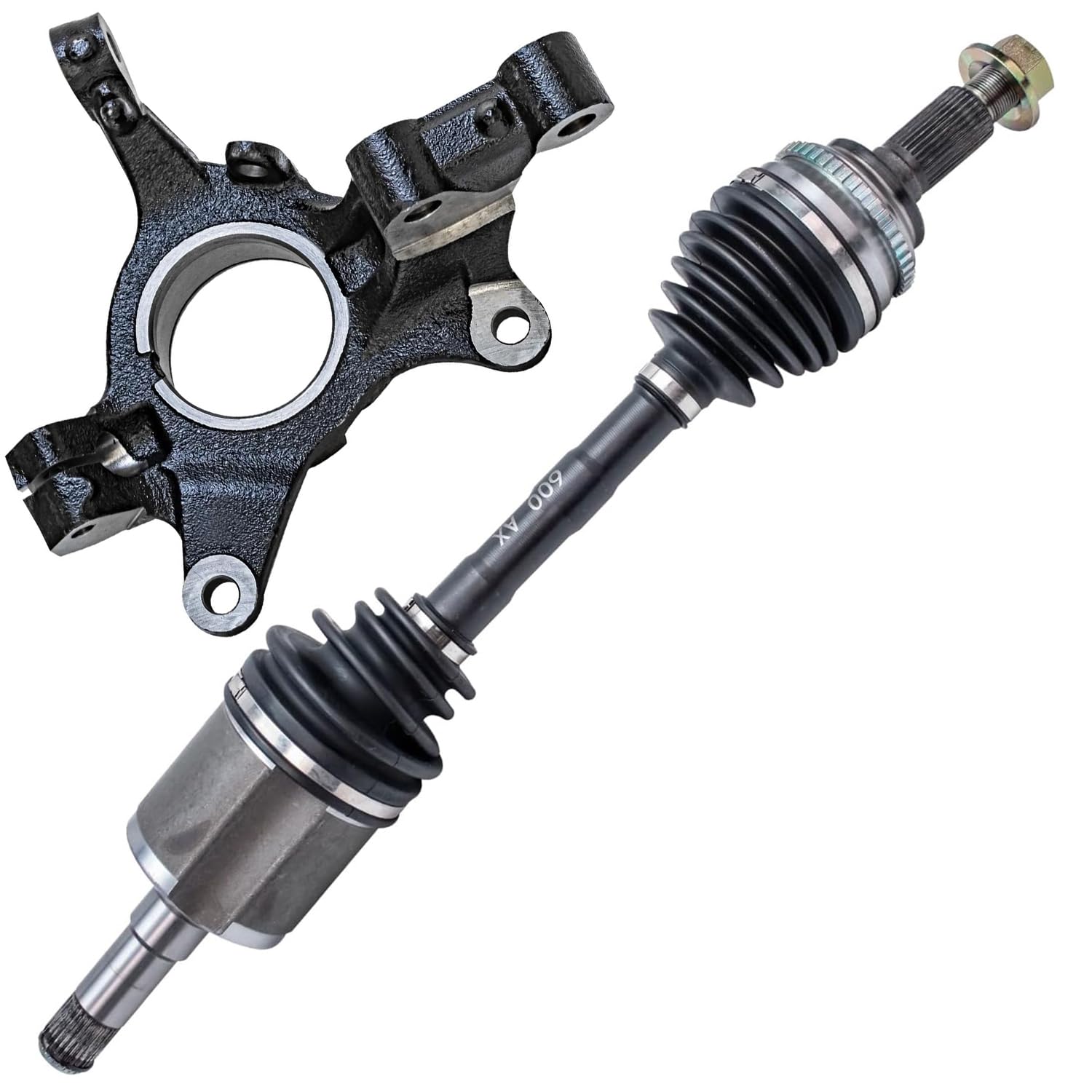 Detroit Axle - Front Left Steering Knuckle CV Axle Replacement